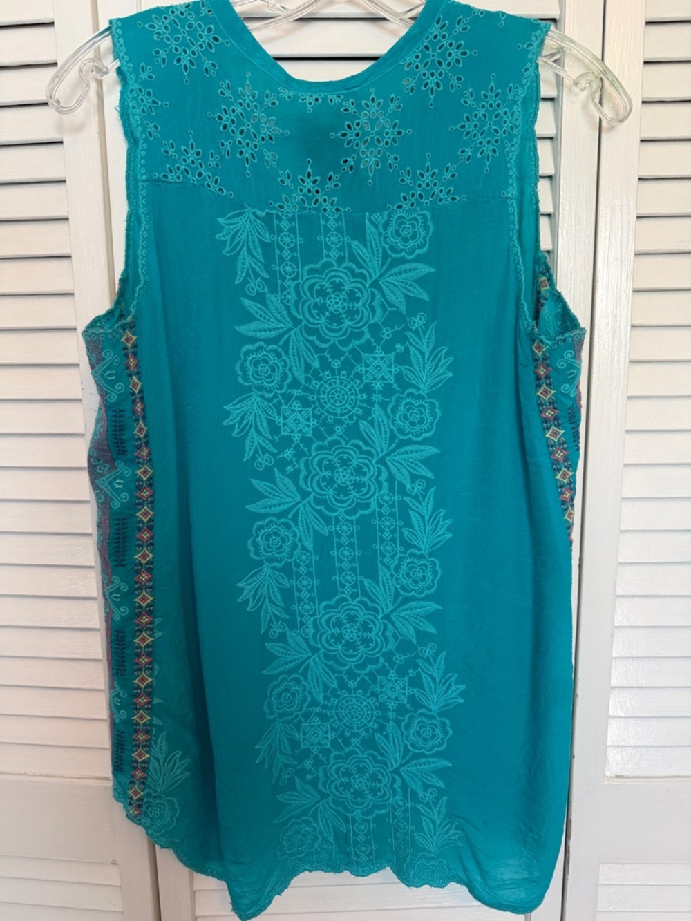 NWT Johnny Was Teal Rosilyn Cleo tank - Picture 4 of 4